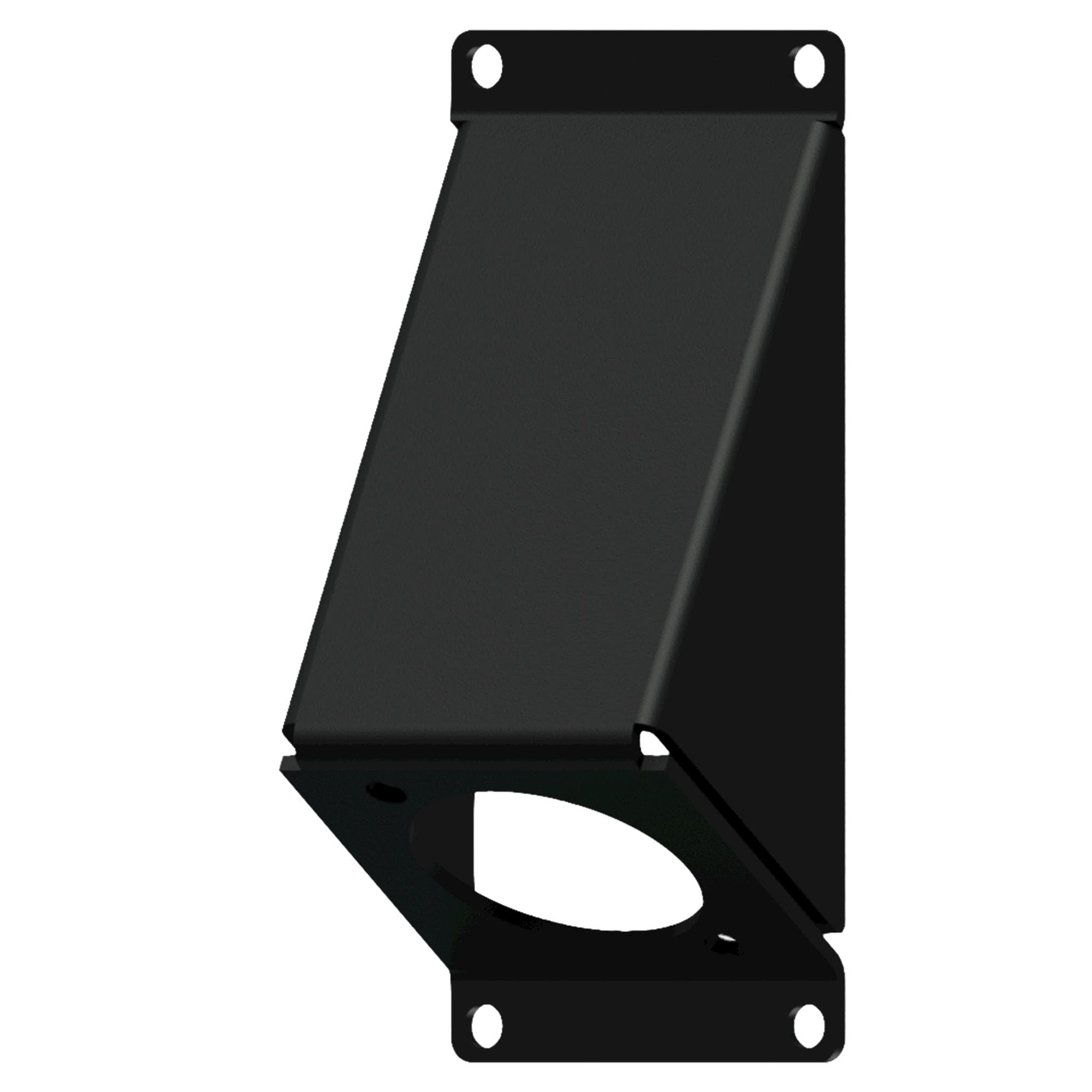 CASY 1 space angled cover plate with D-size hole Black version