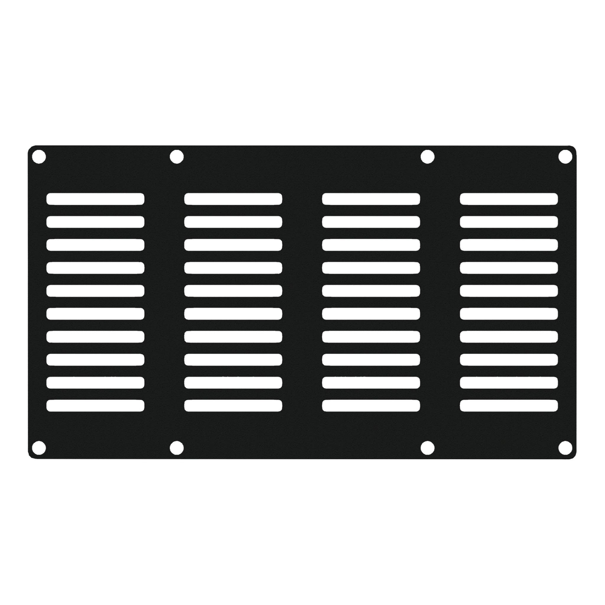 CASY 4 space vented blind plate Black version