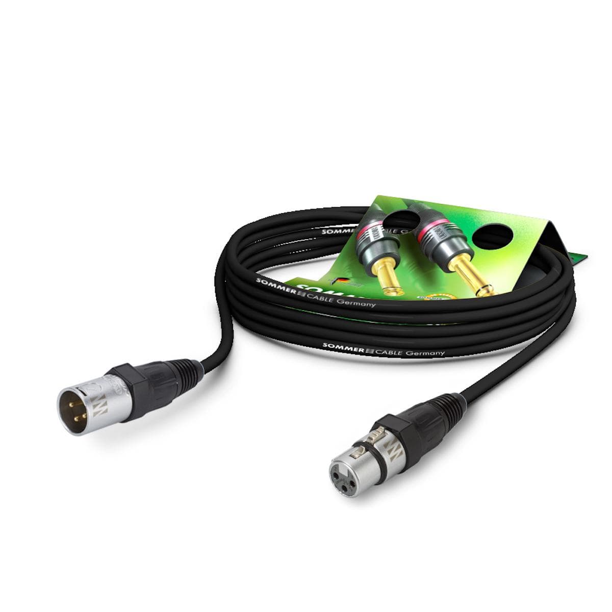 Microphone Cable SC-Carbokab 225, 2 x 0,25 mm² | XLR / XLR, NEUTRIK | 2,00m | black | black