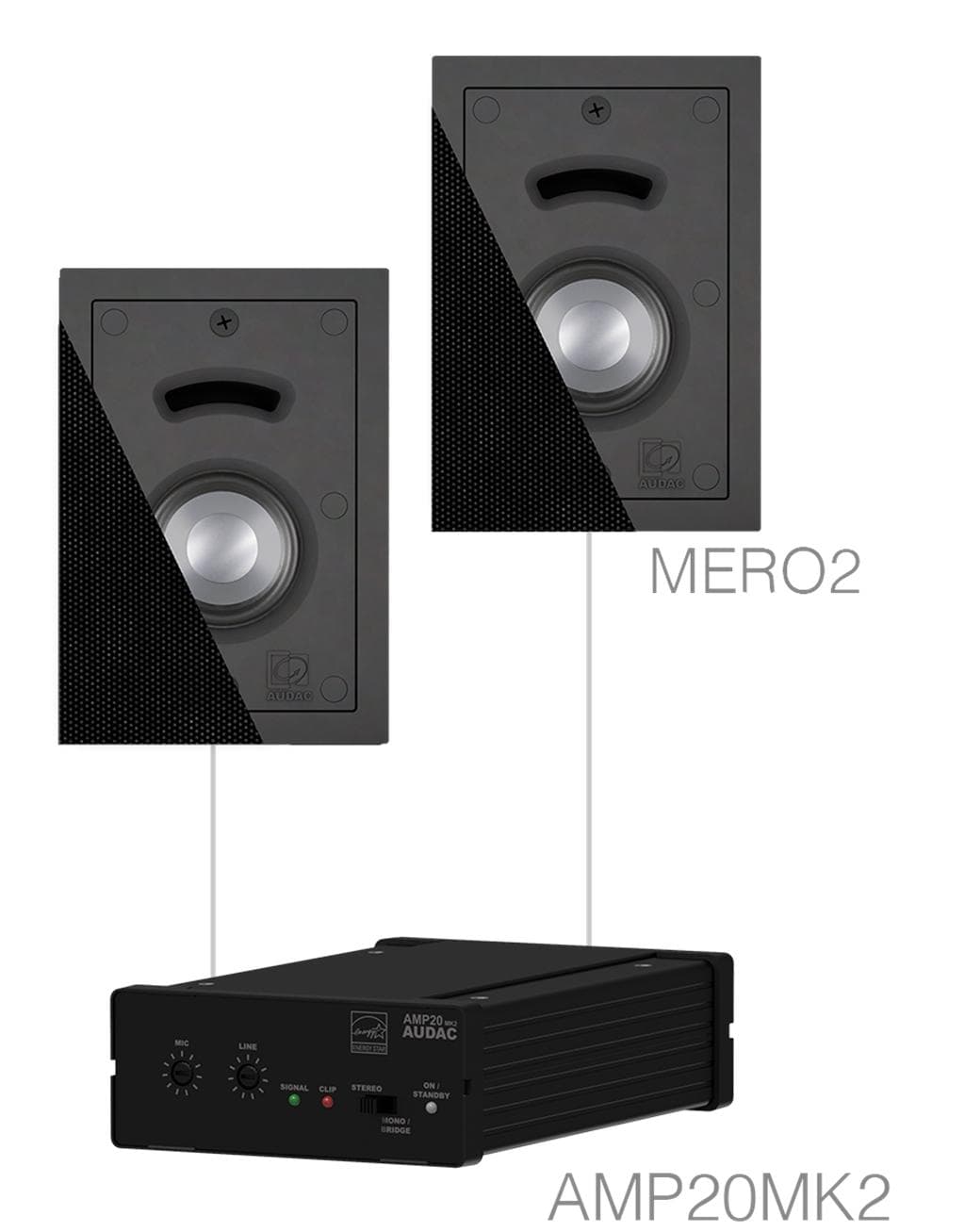 CERRA2.2/B 2 x MERO2 + AMP20MK2 Black version