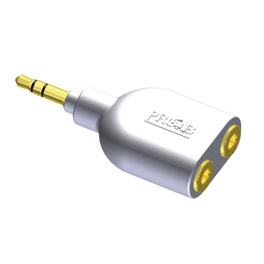 Adapter - 3.5 mm Jack male stereo - 2 x 3.5 mm Jack female stereo