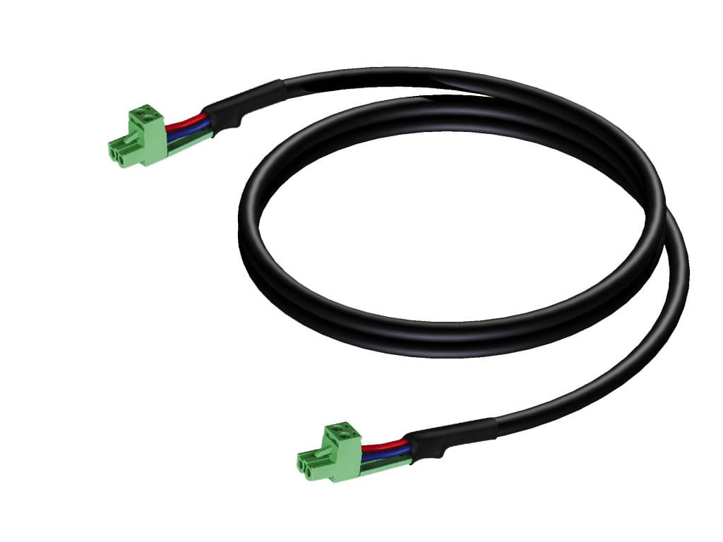 Loudspeaker cable - terminal block - terminal block (2p - 5.08mm) 1 meter