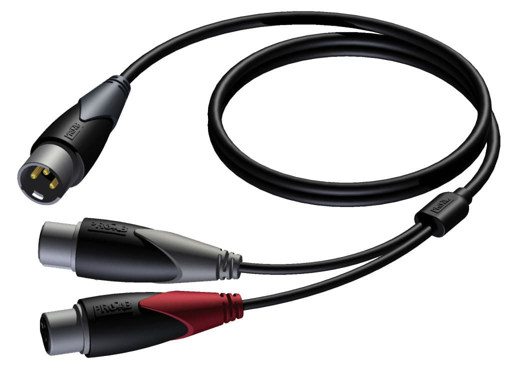 2 x XLR female - XLR male 1.5 meter