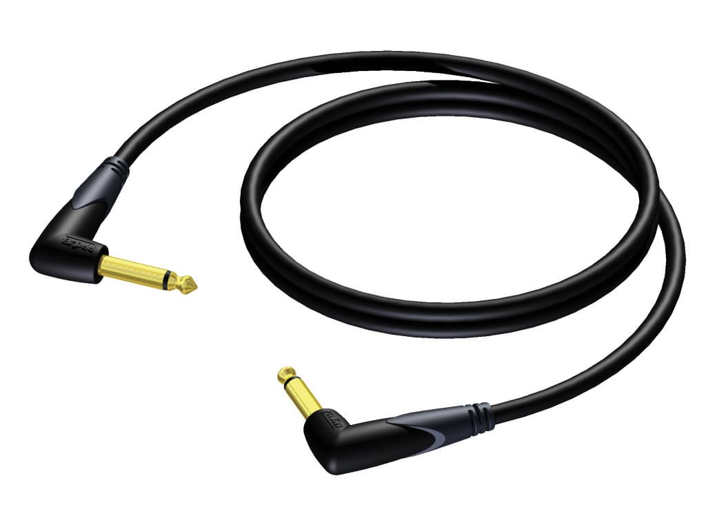 6.3 mm Jack angled male - 6.3 mm Jack angled male 0.15 meter