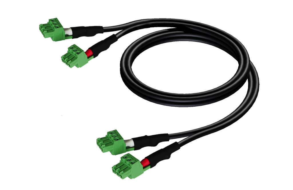 2 x terminal block - 2 x terminal block (3p - 3.81mm) 0,25 meter