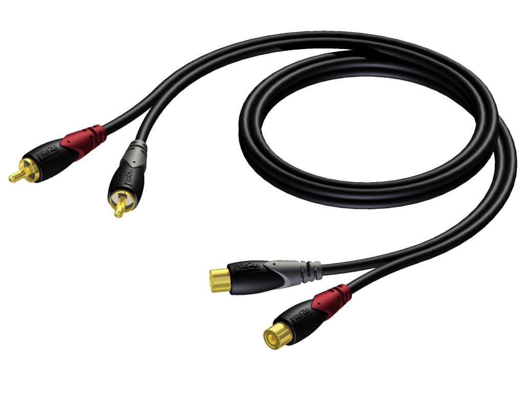 2 x RCA/Cinch female - 2 x RCA/Cinch male 5 meter