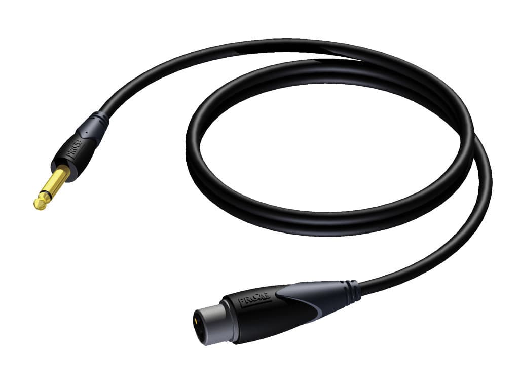 6.3 mm Jack male - XLR female 3 meter