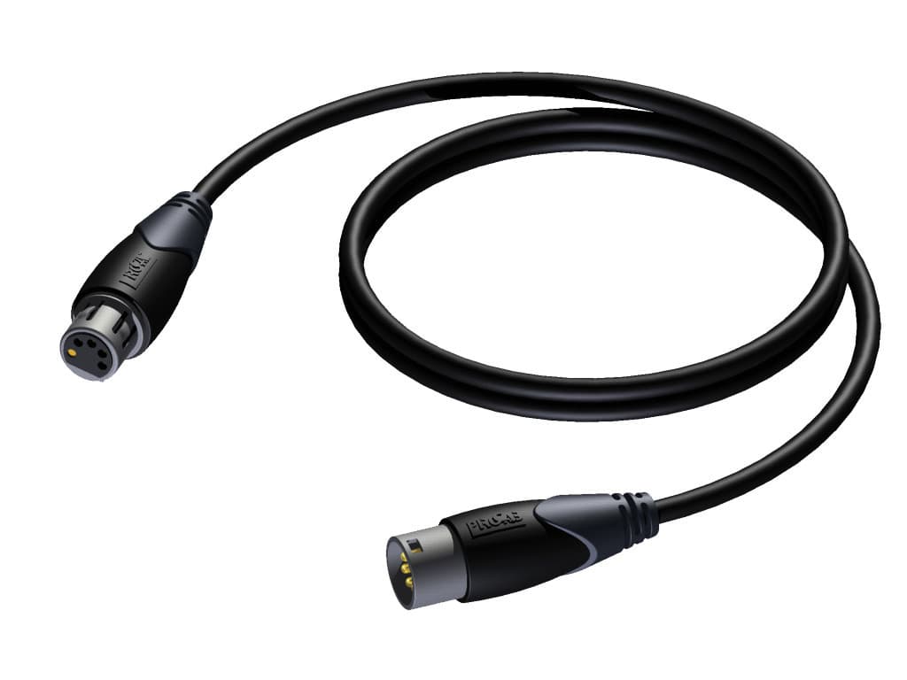 DMX 2-pair cable -XLR male - XLR female 1,5 meter