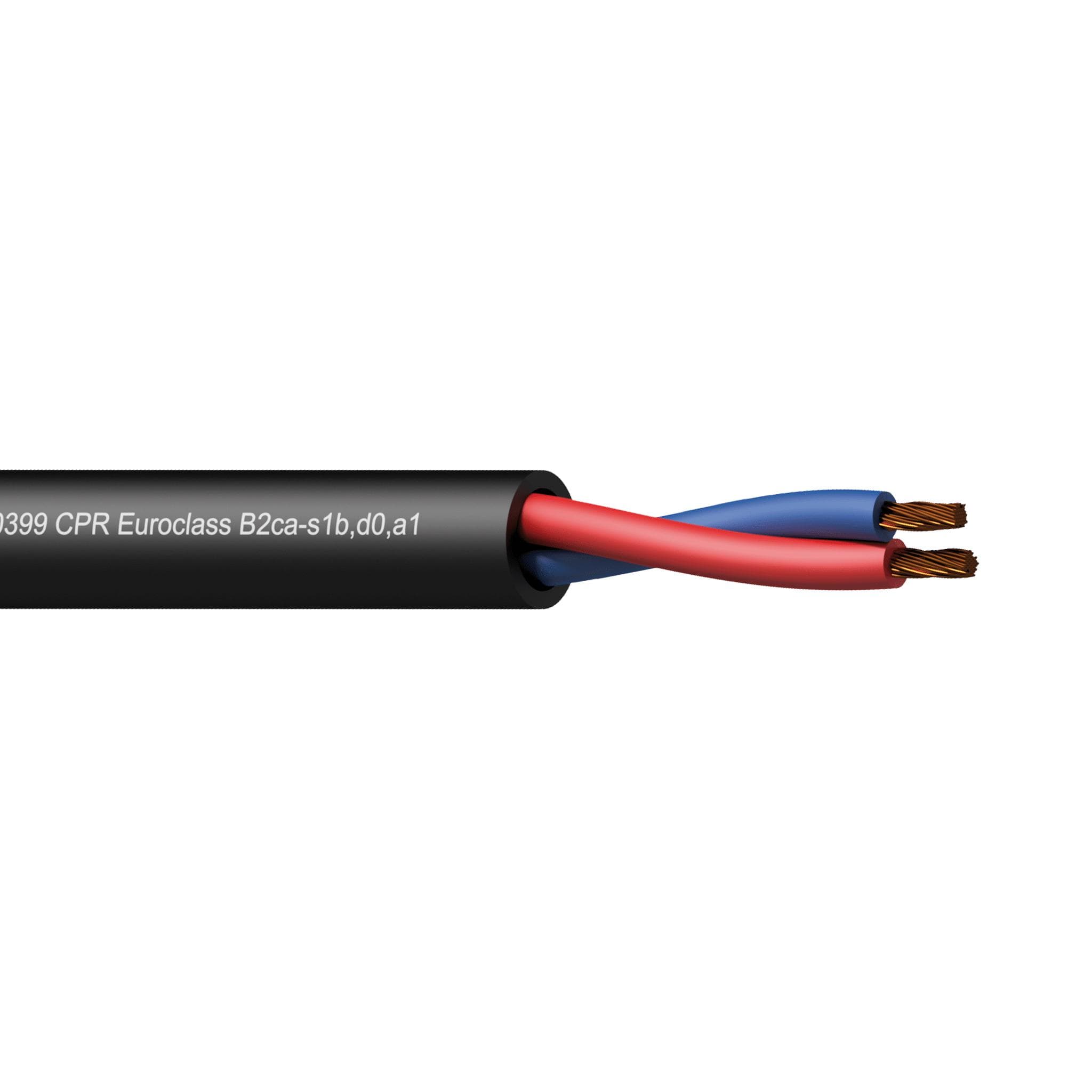 Loudspeaker cable - 2 x 2.5 mm² - 13 AWG - EN50399 CPR Euroclass B2ca-s1b,d0,a1