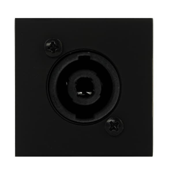 Connection plate D-size speaker 45 X 45 mm - solderless Black version