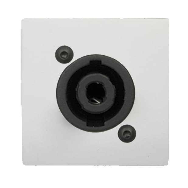 Connection plate D-size speaker 45 X 45 mm - solderless White version