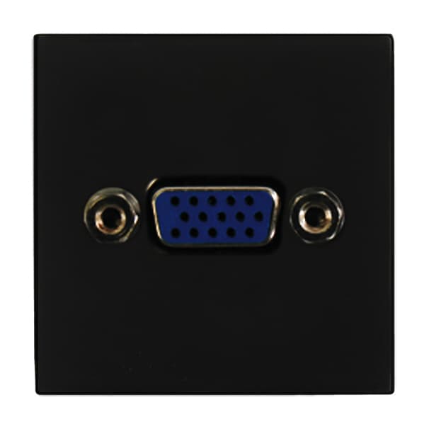 Connection plate VGA 45 x 45 mm Black version
