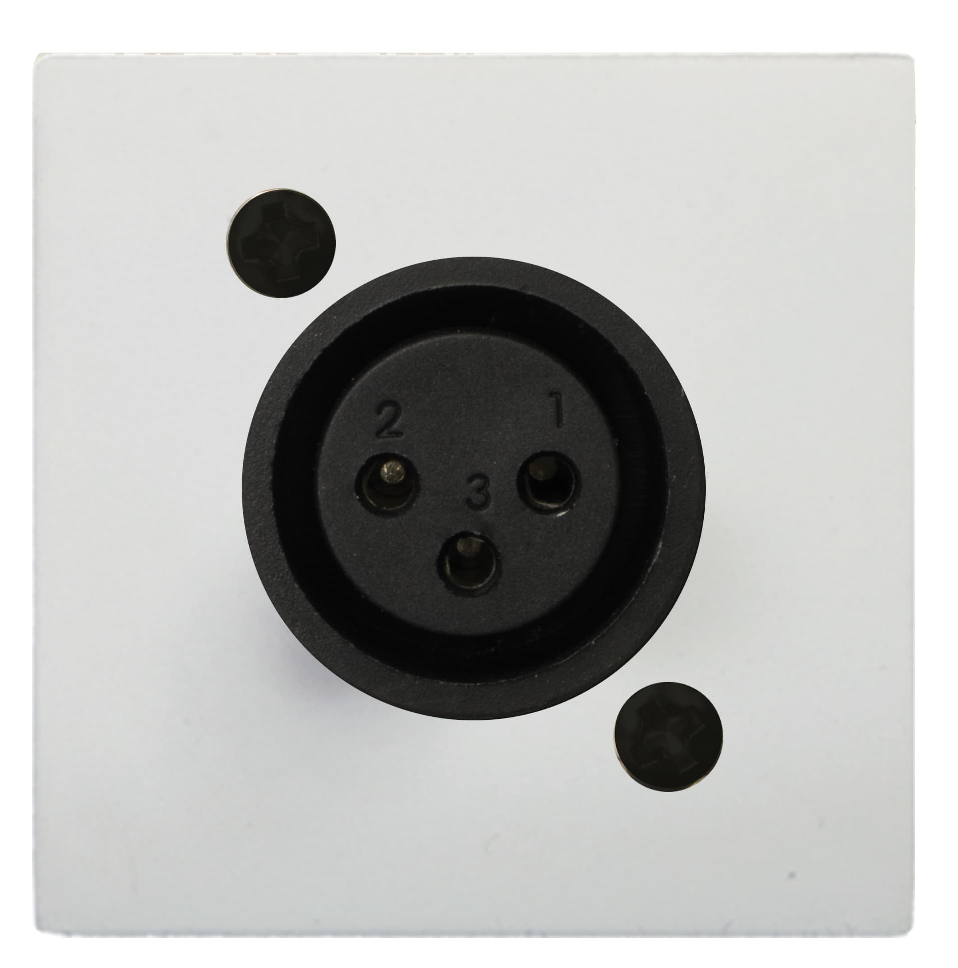 Connection plate XLR female 45 x 45 mm - solderless White