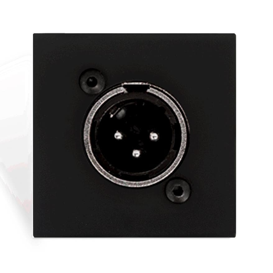 Connection plate XLR male 45 x 45 mm Black version