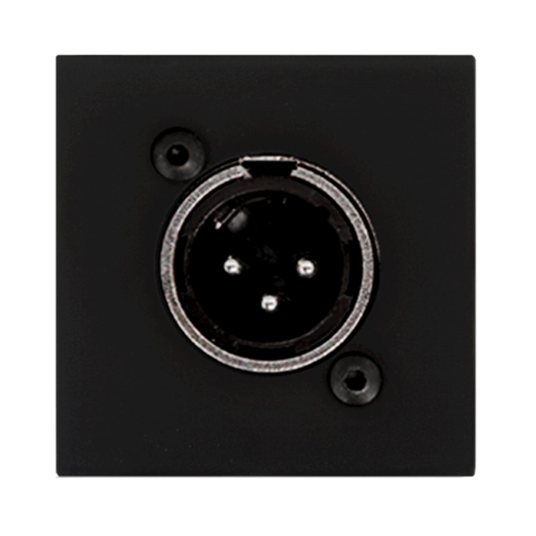 Connection plate XLR male 45 X 45 mm - solderless Black