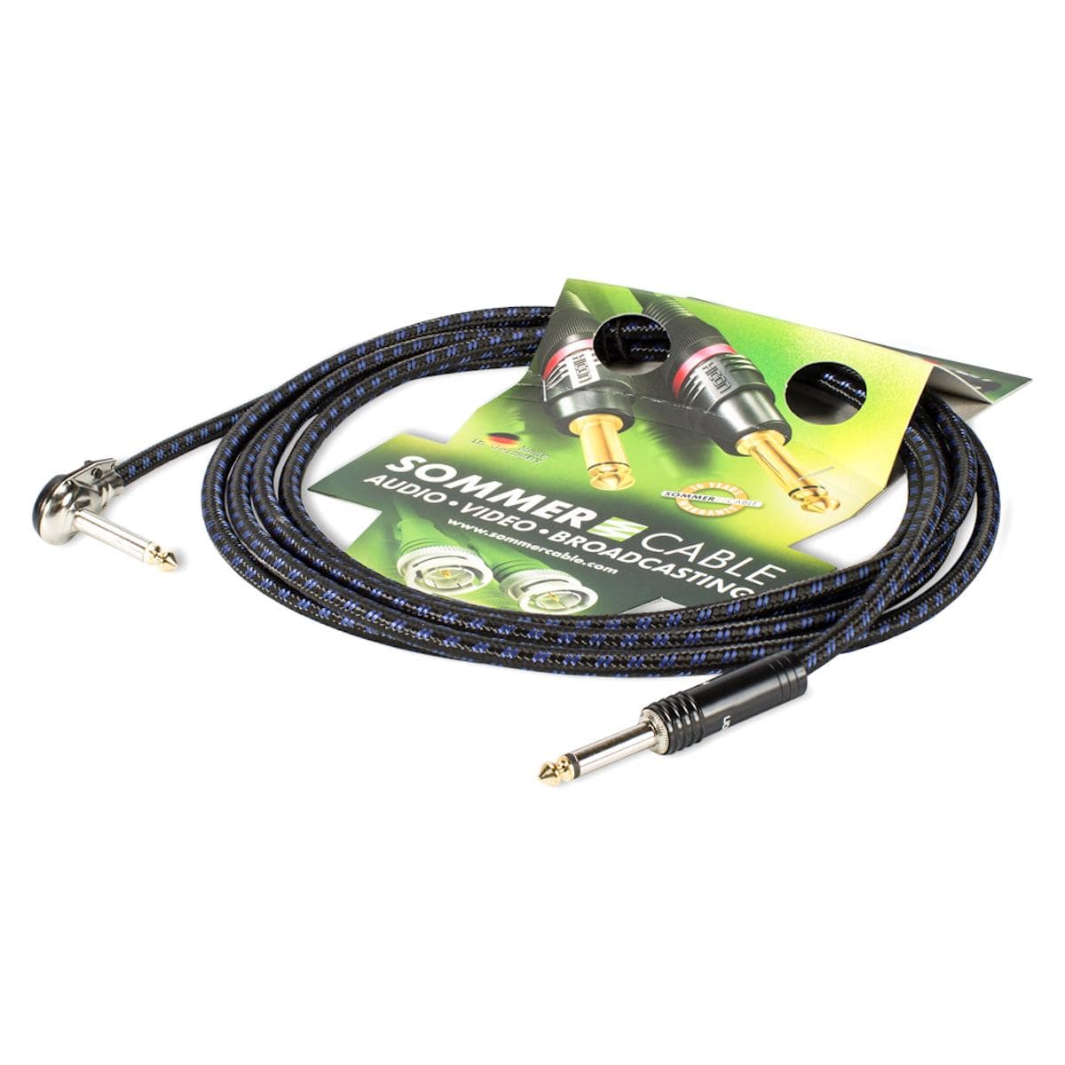 Instrument cable SC-Classique, 1 x 0,50 mm² | jack / jack 90°, HICON | 3,00m | blue