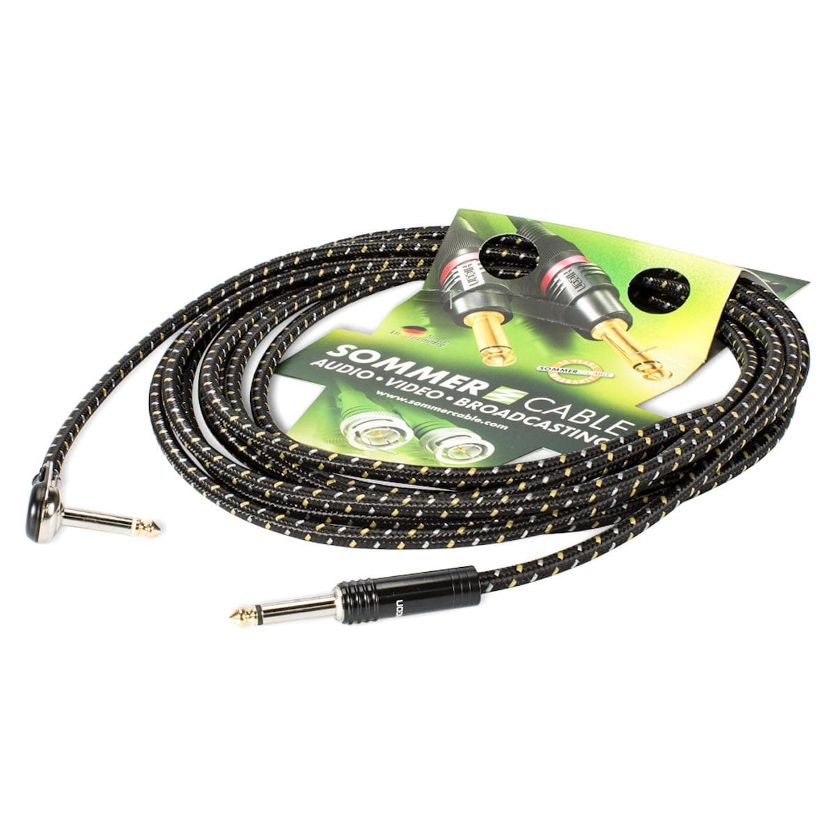 Instrument cable SC-Classique, 1 x 0,50 mm² | jack / jack 90°, HICON | 6,00m | white