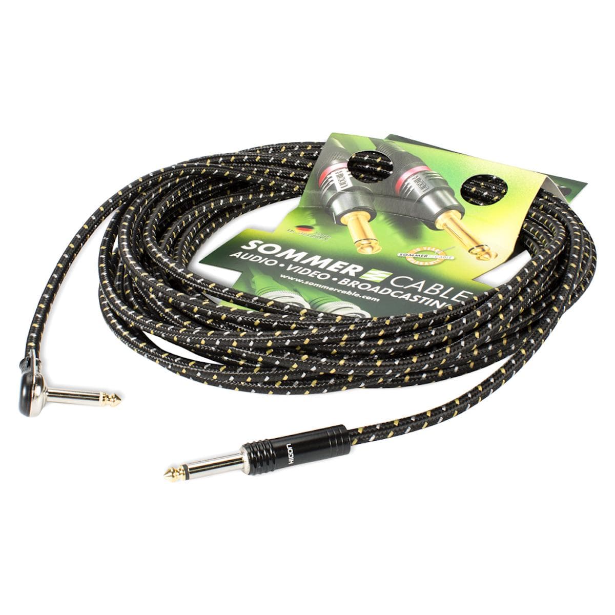 Instrument cable SC-Classique, 1 x 0,50 mm² | jack / jack 90°, HICON | 10,00m | white