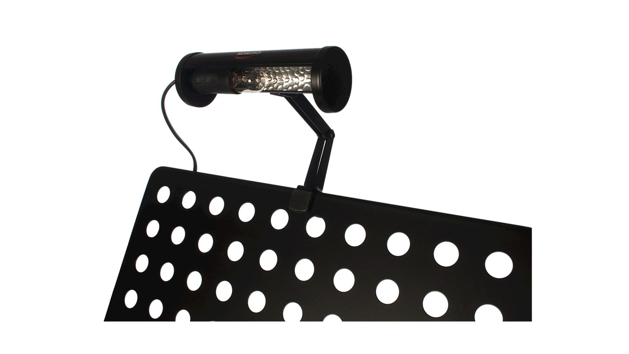 Classic music stand light with black light shade. Classic music stand light with black light shade.