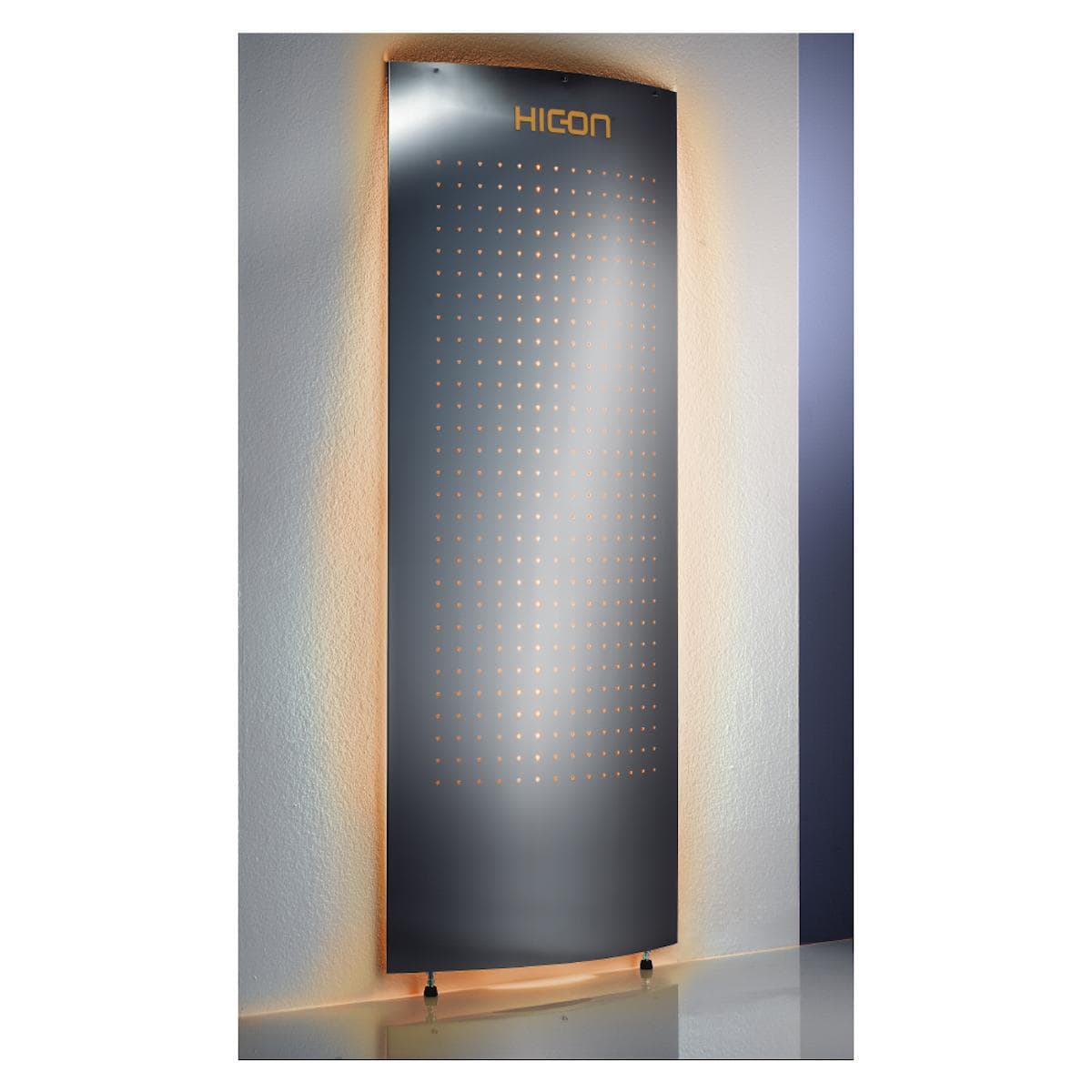 HICON Wall display 1-sided stainless steel, stainless steel, width: 800 mm, height: 1850 mm