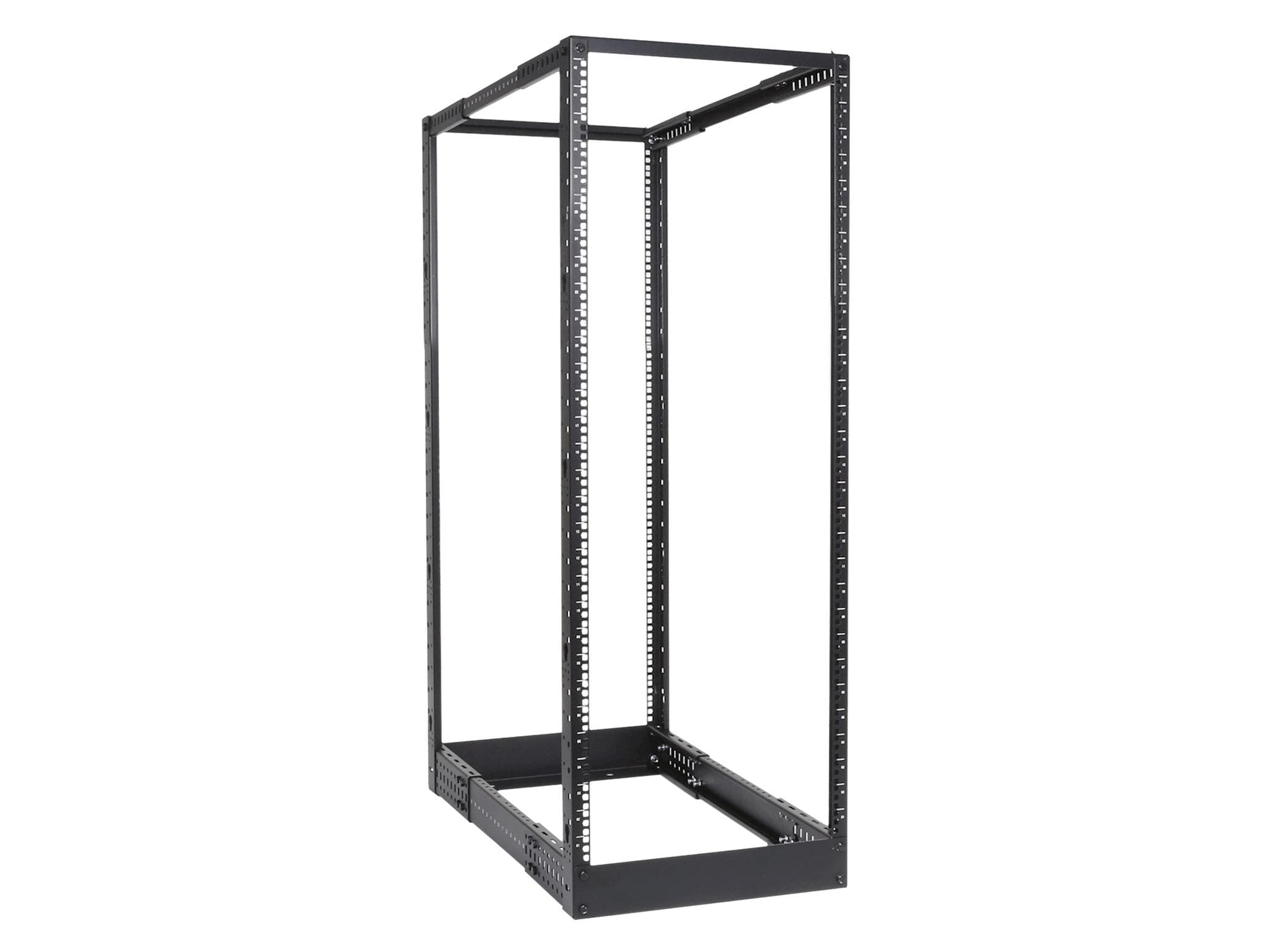 4-post 19" open-frame rack - 32 units - 550~1015 mm depth Black version
