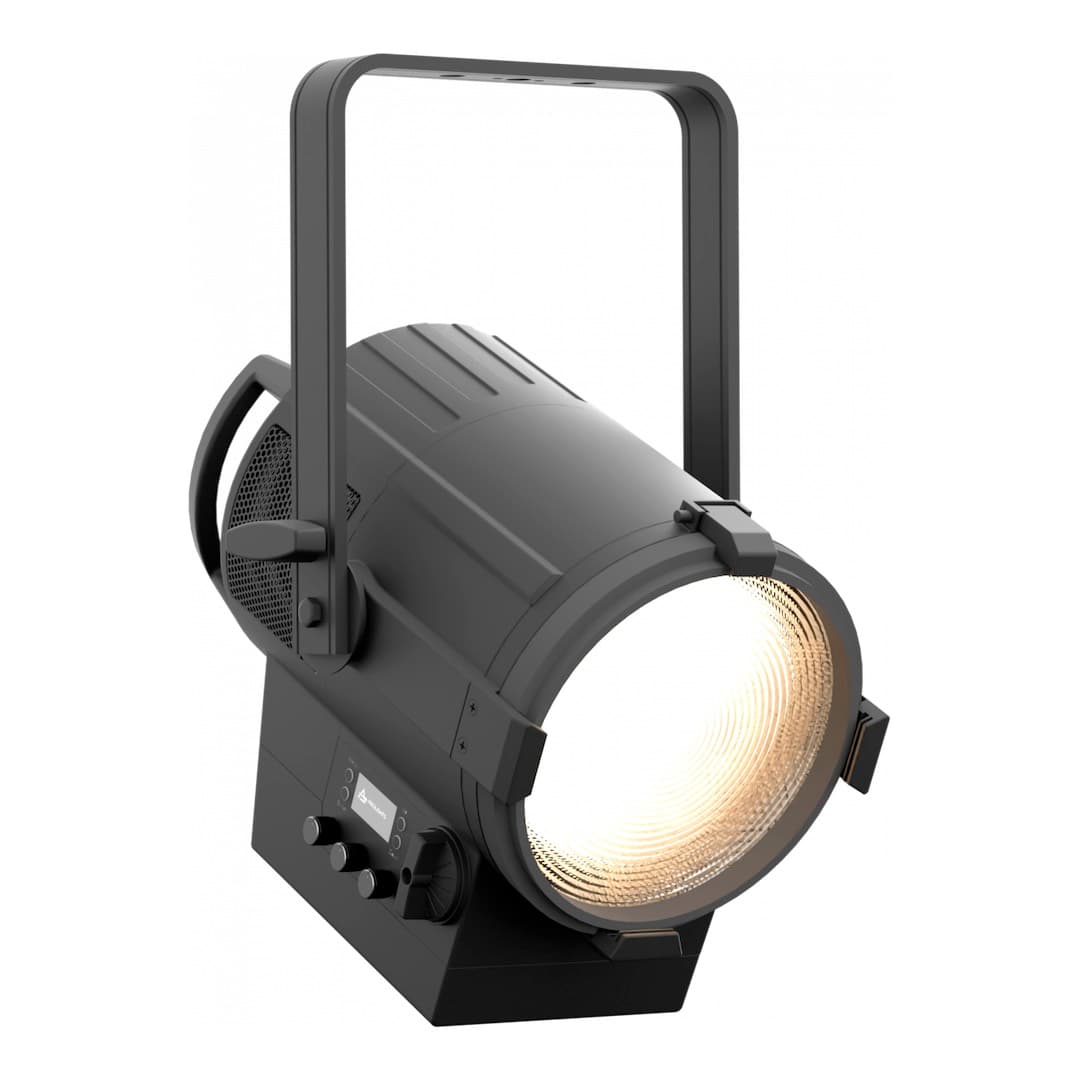 250W Variable White LED Fresnel (2,700K - 5,600K), with manual zoom 17° - 64°