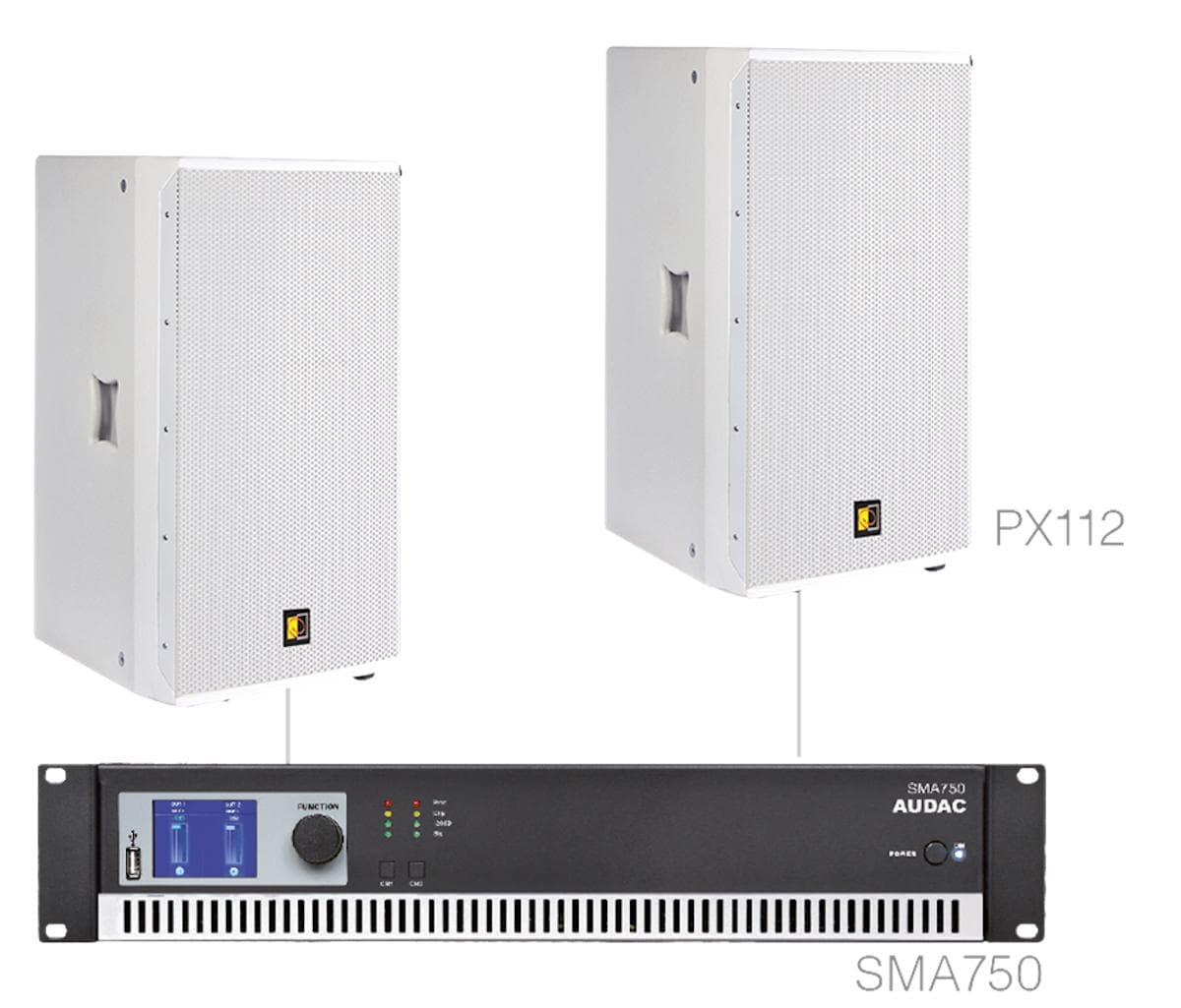 FORTE12.2/W 2 x PX112 + SMA750 White version