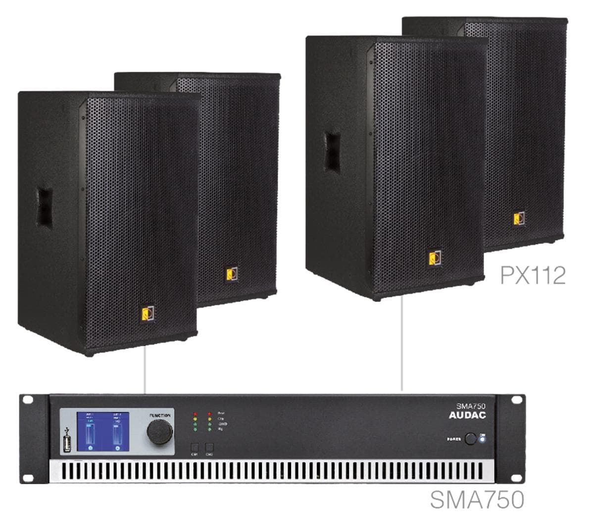 FORTE12.4/B 4 x PX112 + SMA750 Black version