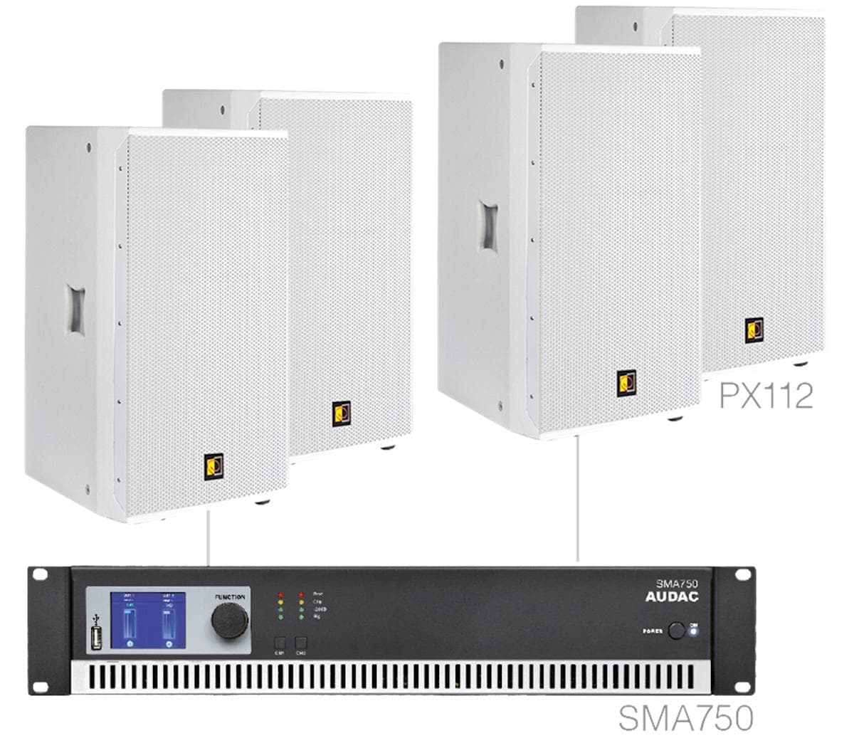 FORTE12.4/W 4 x PX112 + SMA750 White version