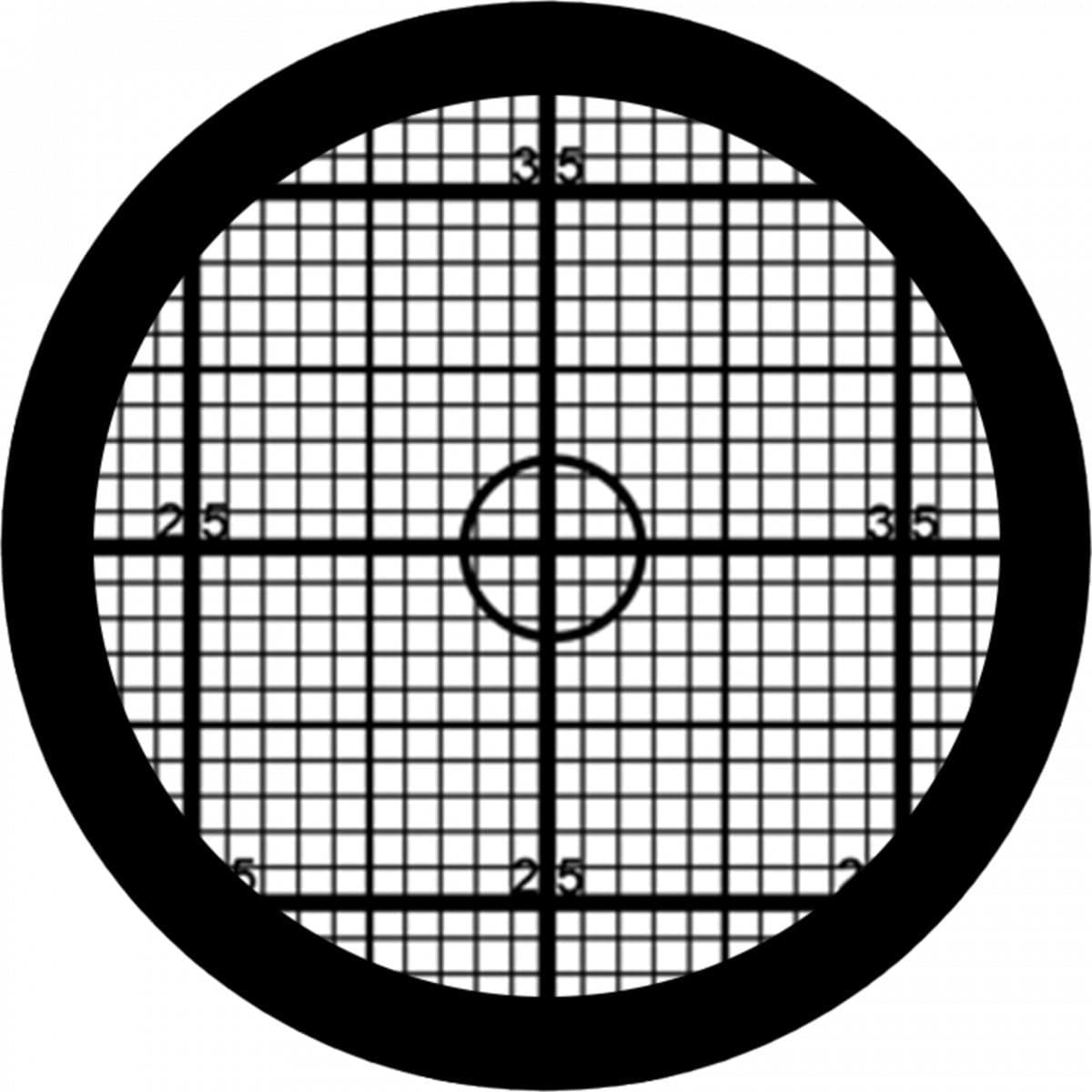 Custom glass grid gobo for MOSAICOJR, used to map perfectly any building surface