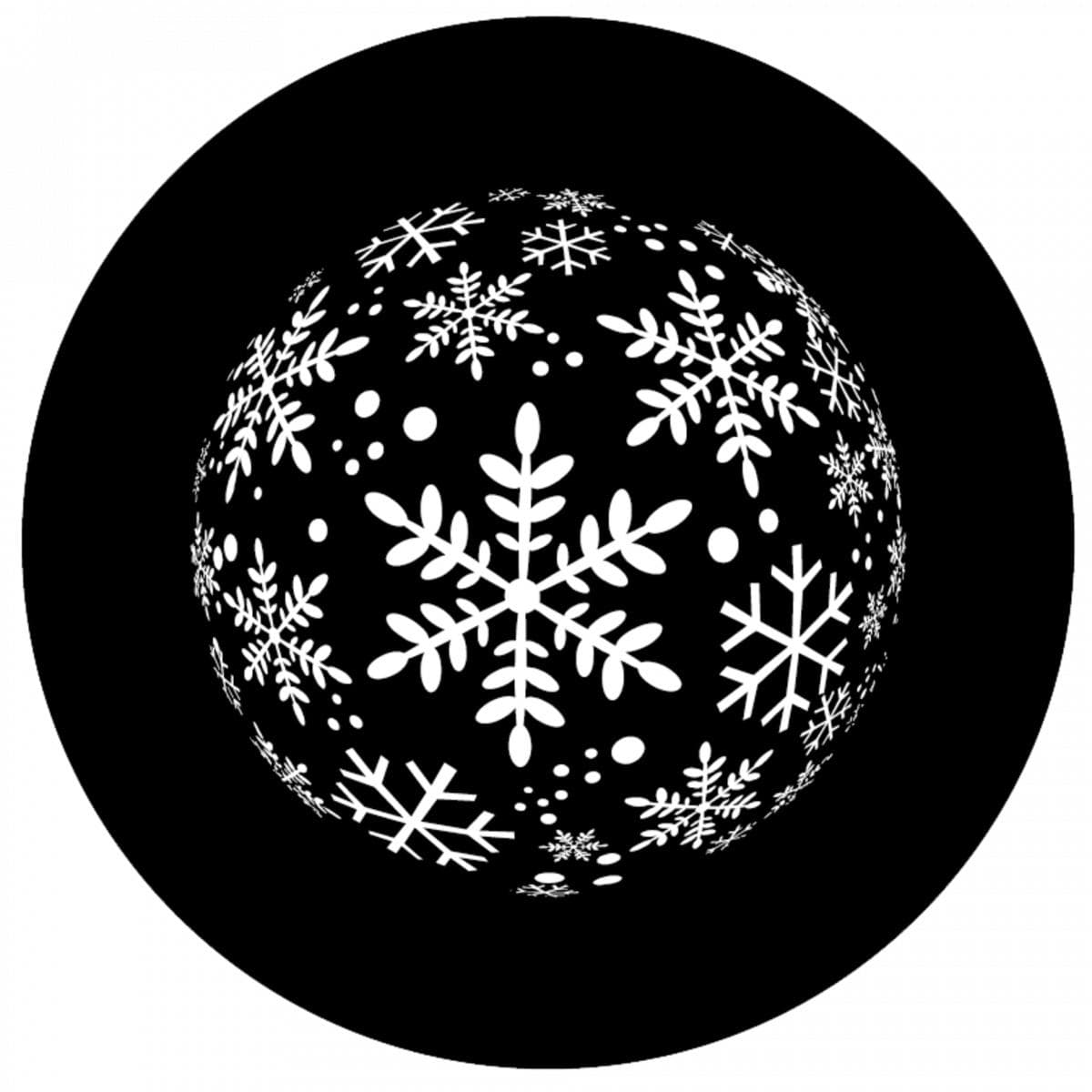 Gobo in borosilicate glass.Christmas snowflakes. øE26.8, øIMG23