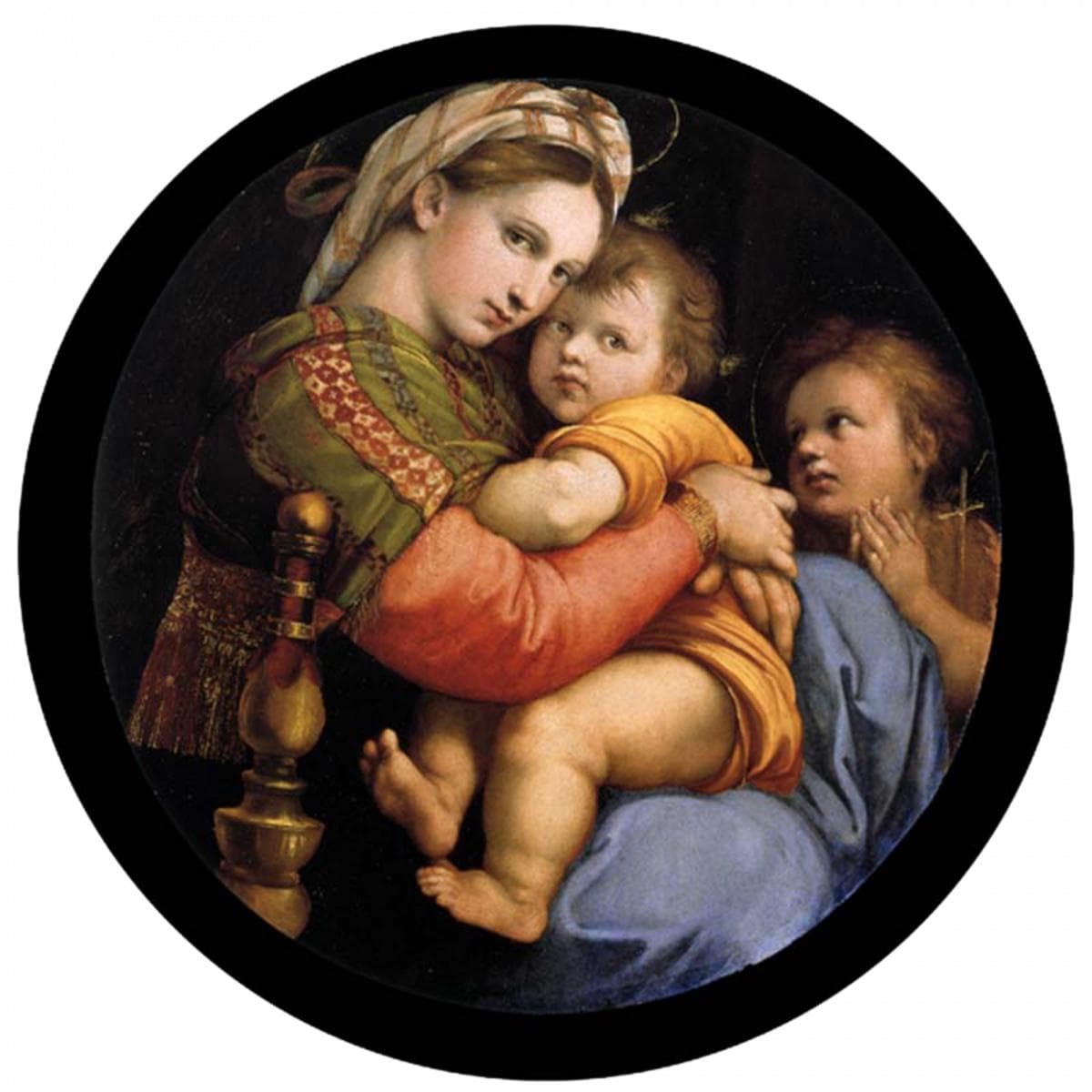 Gobo in borosilicate glass.Christmas Nativity Madonna with Child. øE26.8, øIMG23