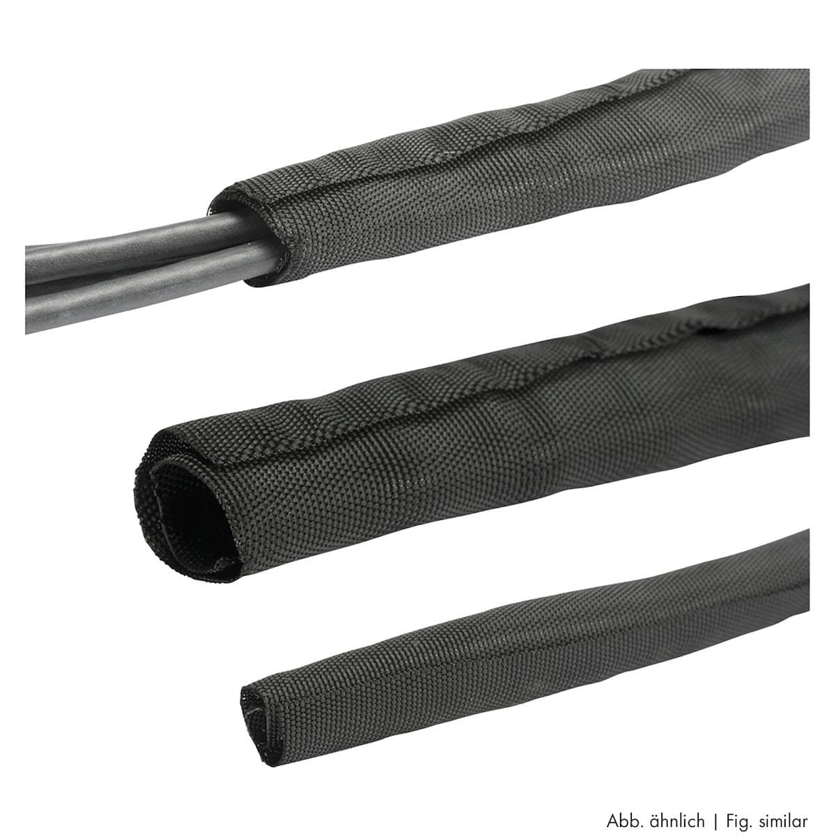 Braided hosing closed or overlapping | open | 32-38mm | black