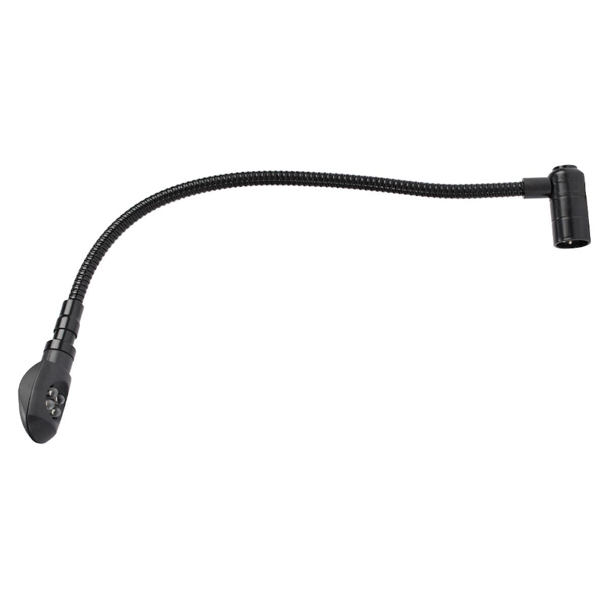 HICON Gooseneck, Gooseneck LED lamp (12 V) with angled XLR 3-pole male connection, black