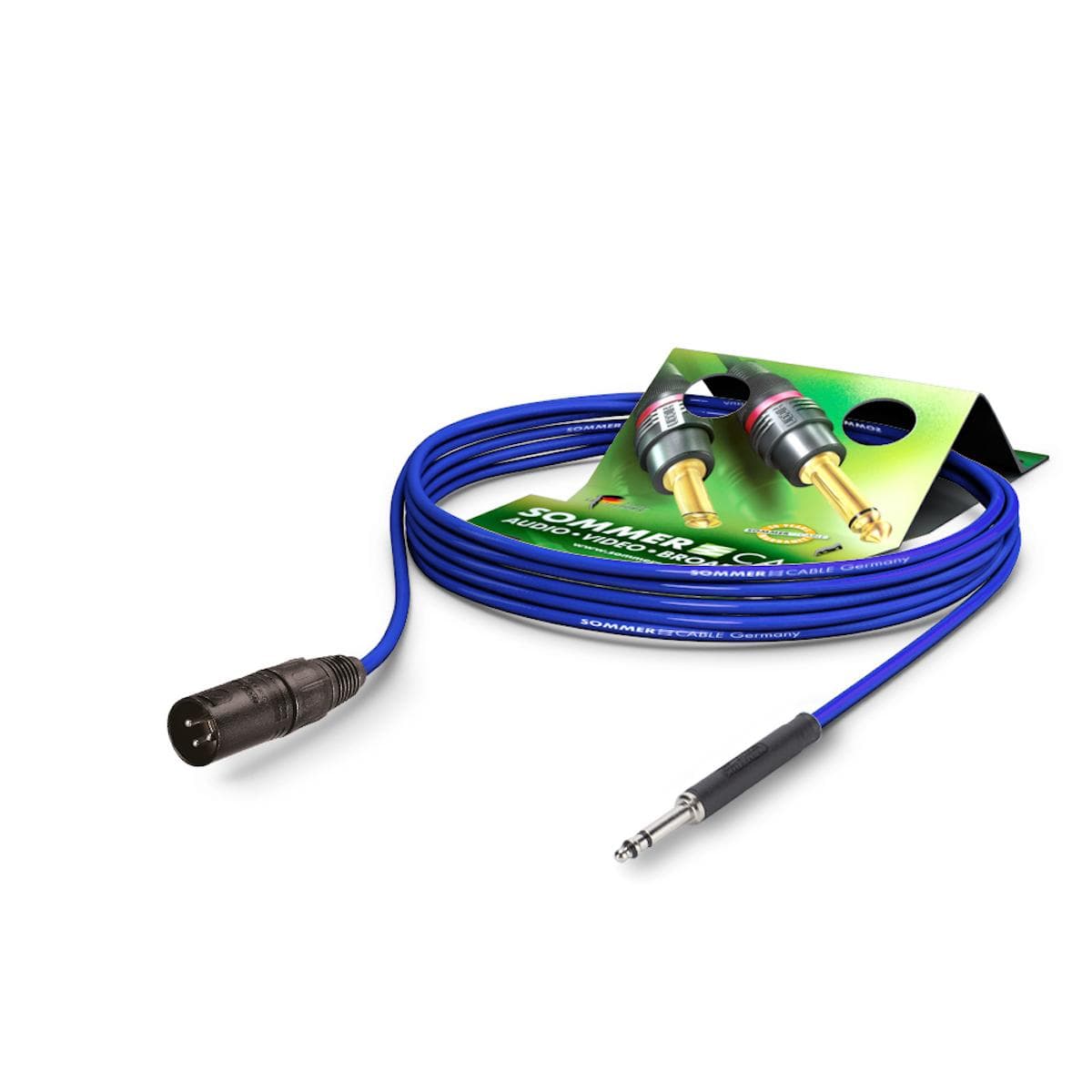 Patch cable, tt-phone SC-Goblin, 2 x 0,14 mm² | XLR / TT-Phone, NEUTRIK | 0,75m | blue