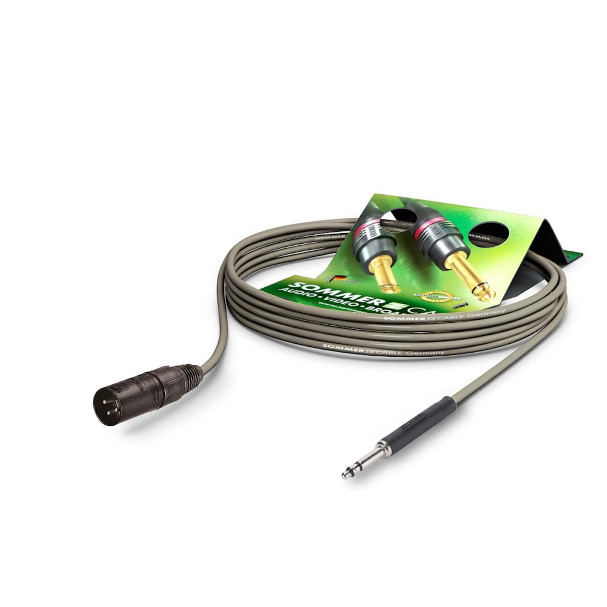 Patch cable, tt-phone SC-Goblin, 2 x 0,14 mm² | XLR / TT-Phone, NEUTRIK | 0,50m | grey