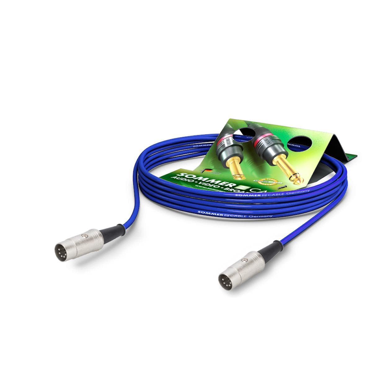 Midi cable SC-Goblin, 2 x 0,14 mm² | DIN5 / DIN5, REAN | 3,00m | blue