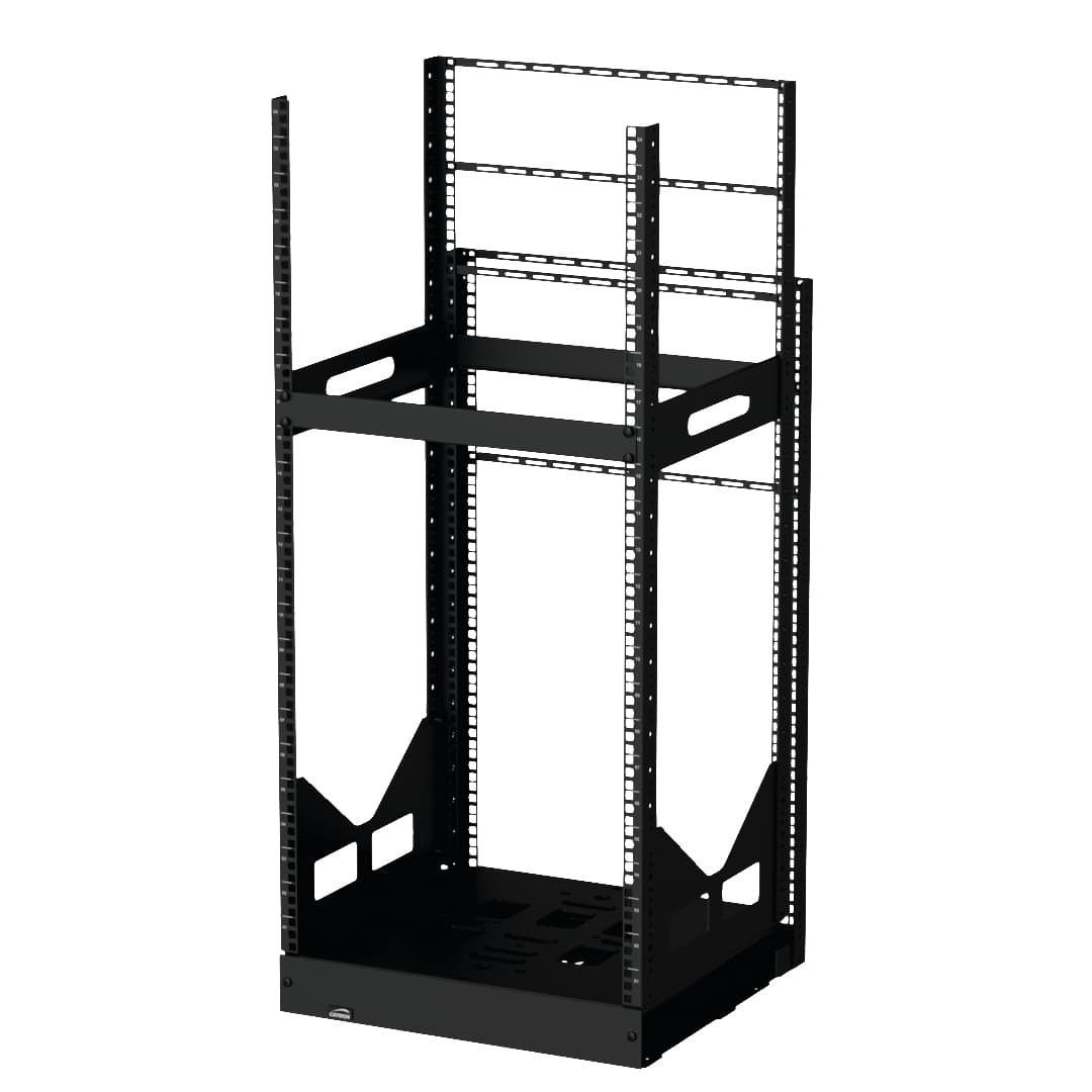 19" slide-out rack - 24 units - 420mm depth Black version