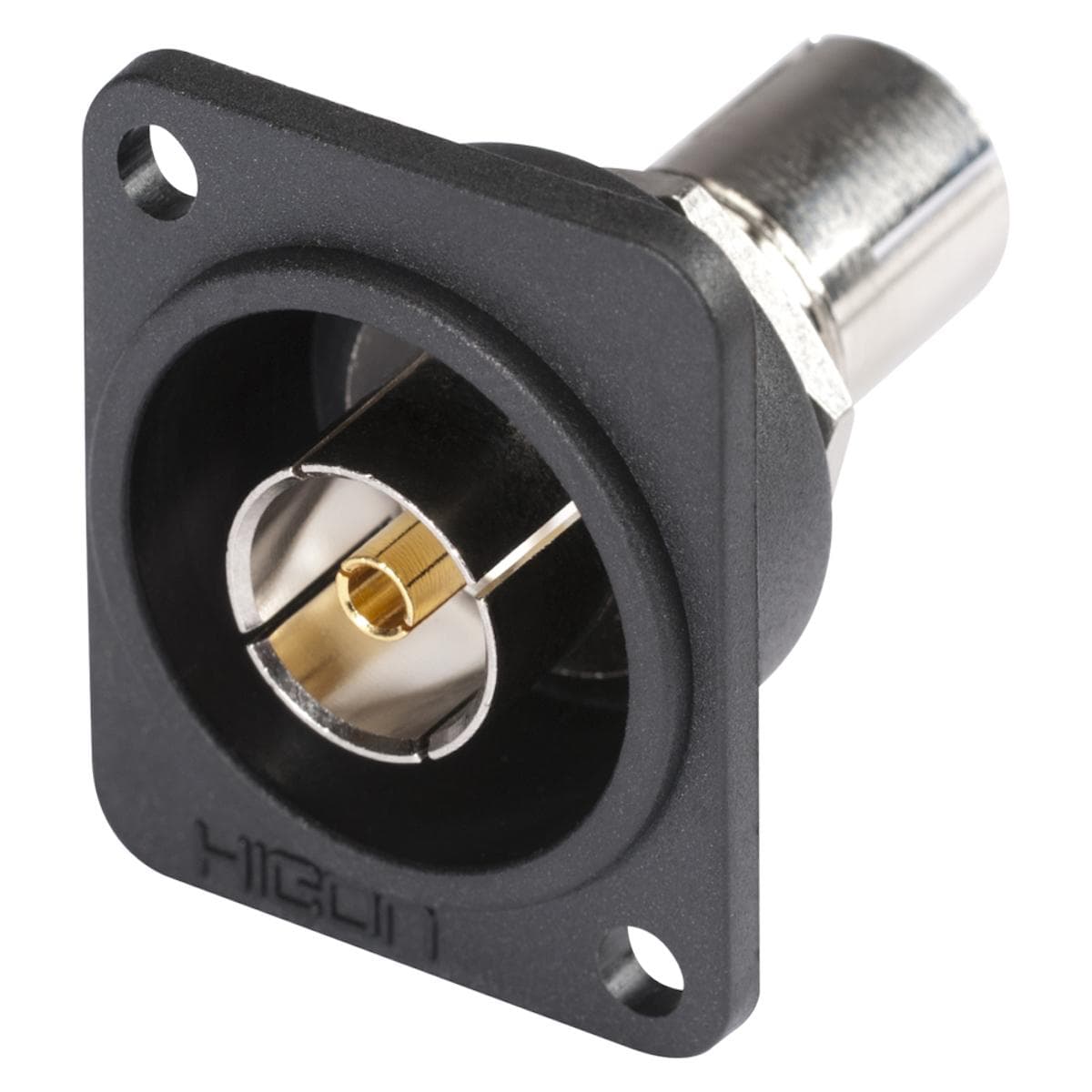 HICON Antenna, 2-pole , metal, Patch-female connector, gold plated contact(s), Type D, black