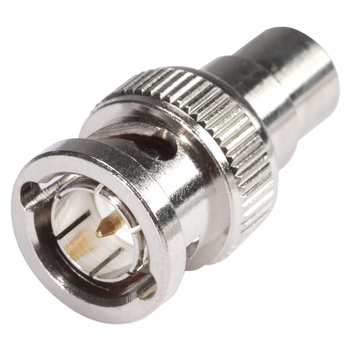 HICON Adapter | BNC male/RCA female straight, silver-grey