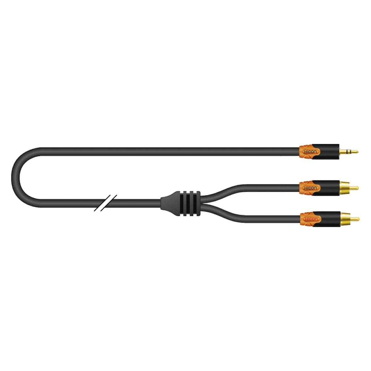 Rca cable RCA / MiniJack, 2 | RCA phono, HICON / 3.5 mm stereo mini jack, HICON | 3,00 m