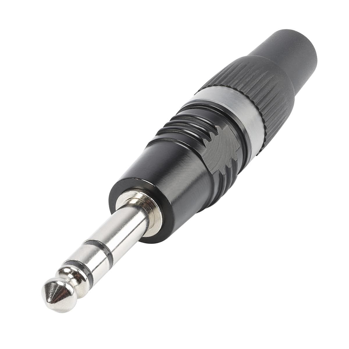 HICON jack (6,3mm) 3-pole Cap: plasticmale connector, straight, black