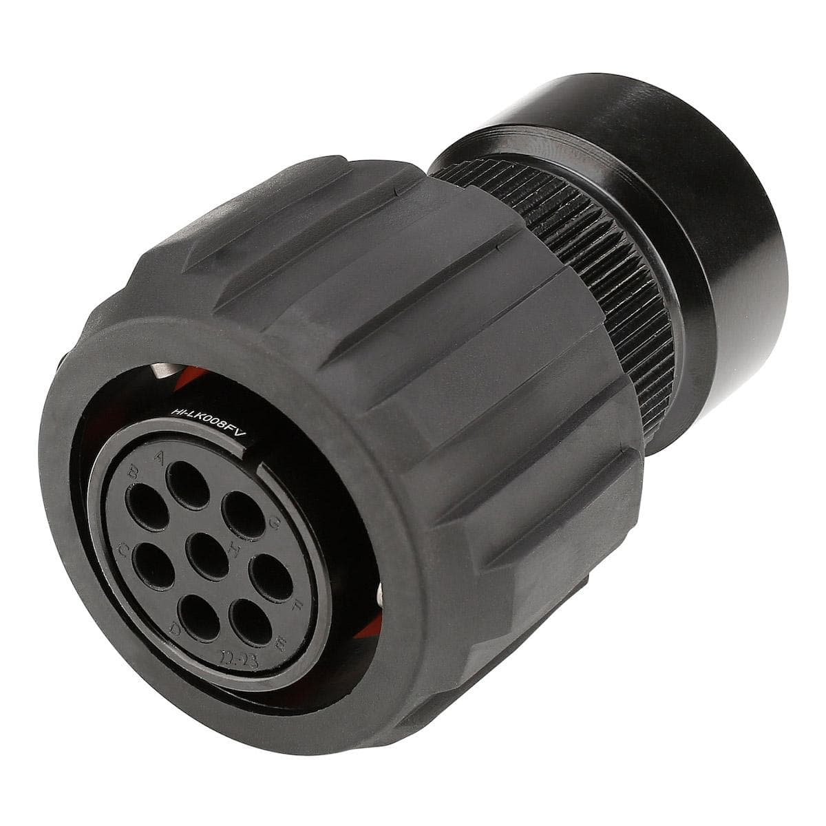 HICON CA-COM comp. Rund-LK, arrangement 22-23, Contact Size 12, 8-pole , metal, Cable socket, black