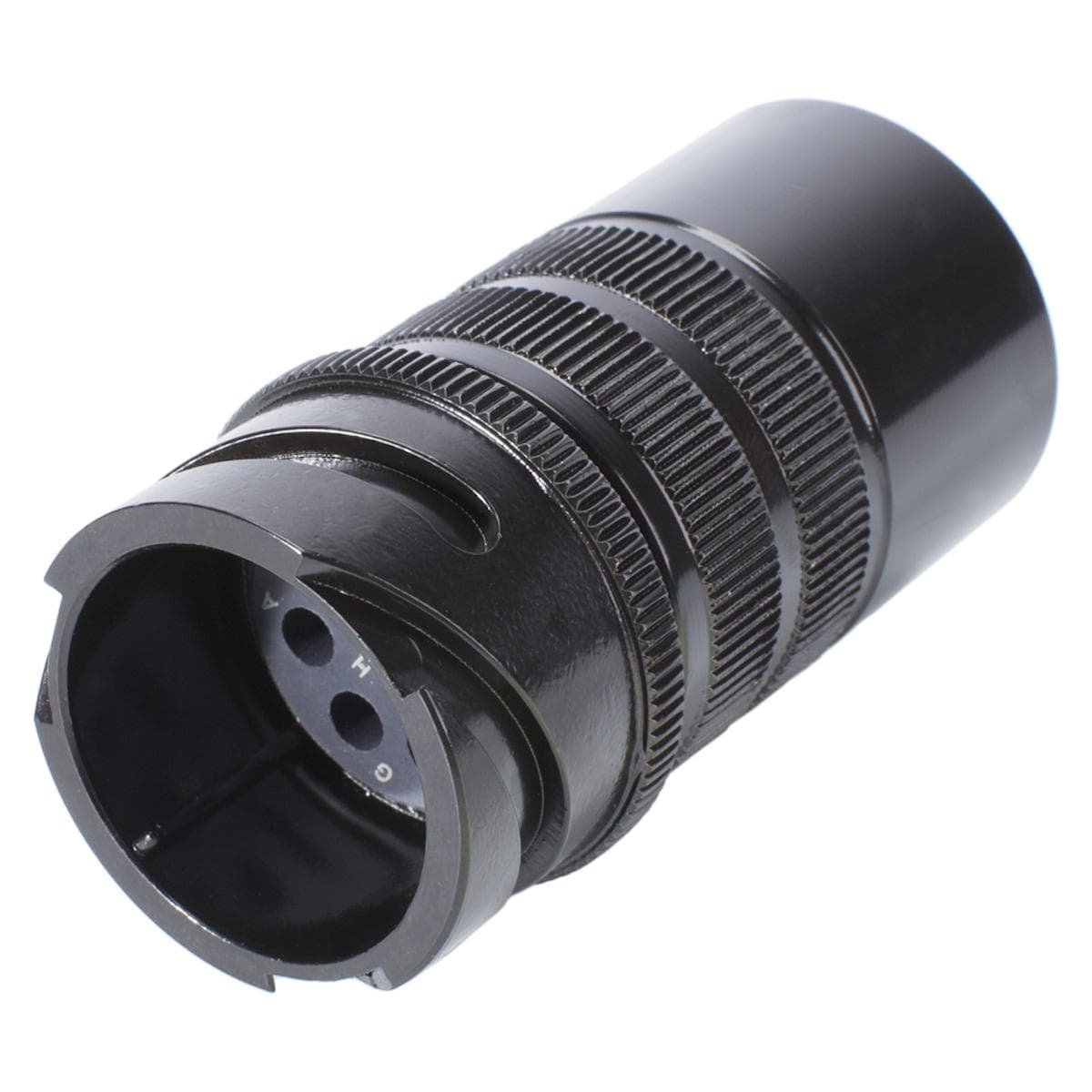 HICON CA-COM comp. Rund-LK, arrangement 22-23, Contact Size 12,8-pole, metal, Cable connector, black