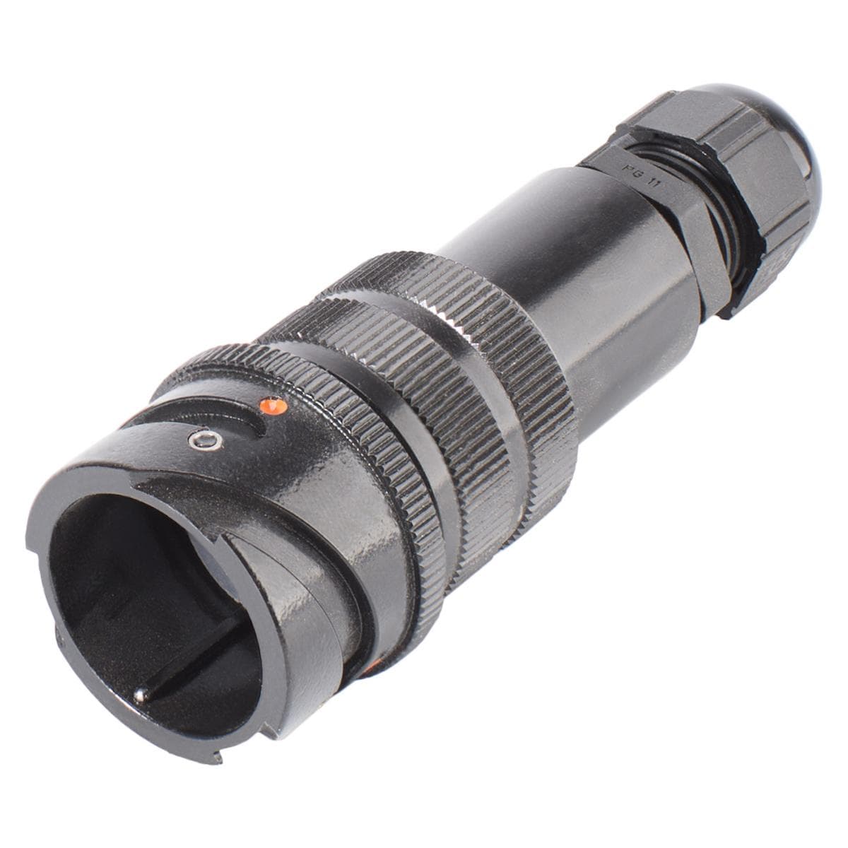 HICON Rund-LK, arrangement 20-11, Contact Size 16, 13-pol, metal, Cable connector, Bajonet, black