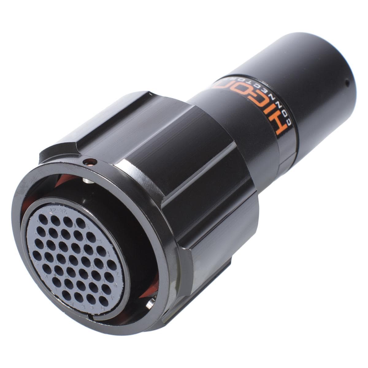 HICON Round LK, arrangement 28-21, size 16, 37-pole , metal, Cable socket, bayonet husk, black