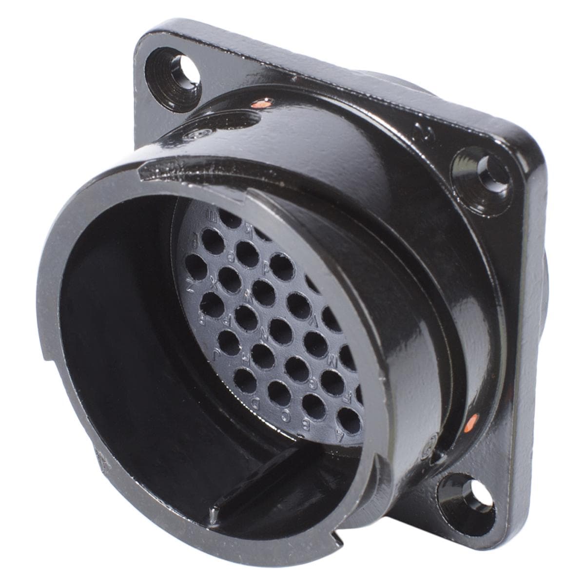 HICON Round-LK, arrangement 32-22, contact size16, 54-pole , metal, Panel connector, Bajonet, black