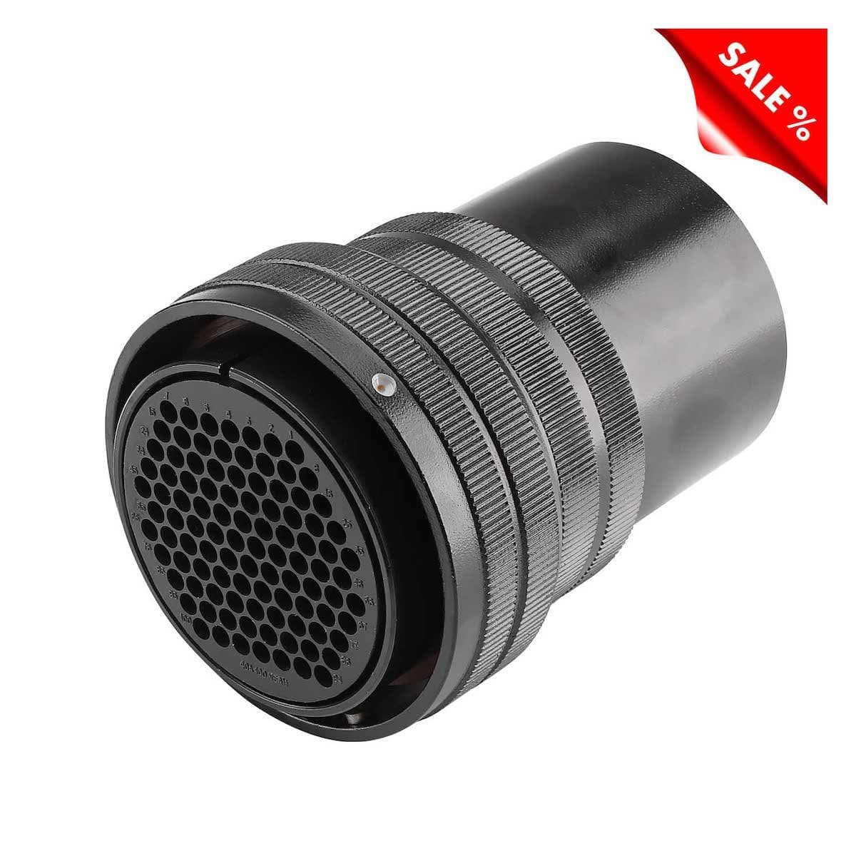 HICON Round-LK, 100-pole , metal, Cable socket, bayonet husk, black