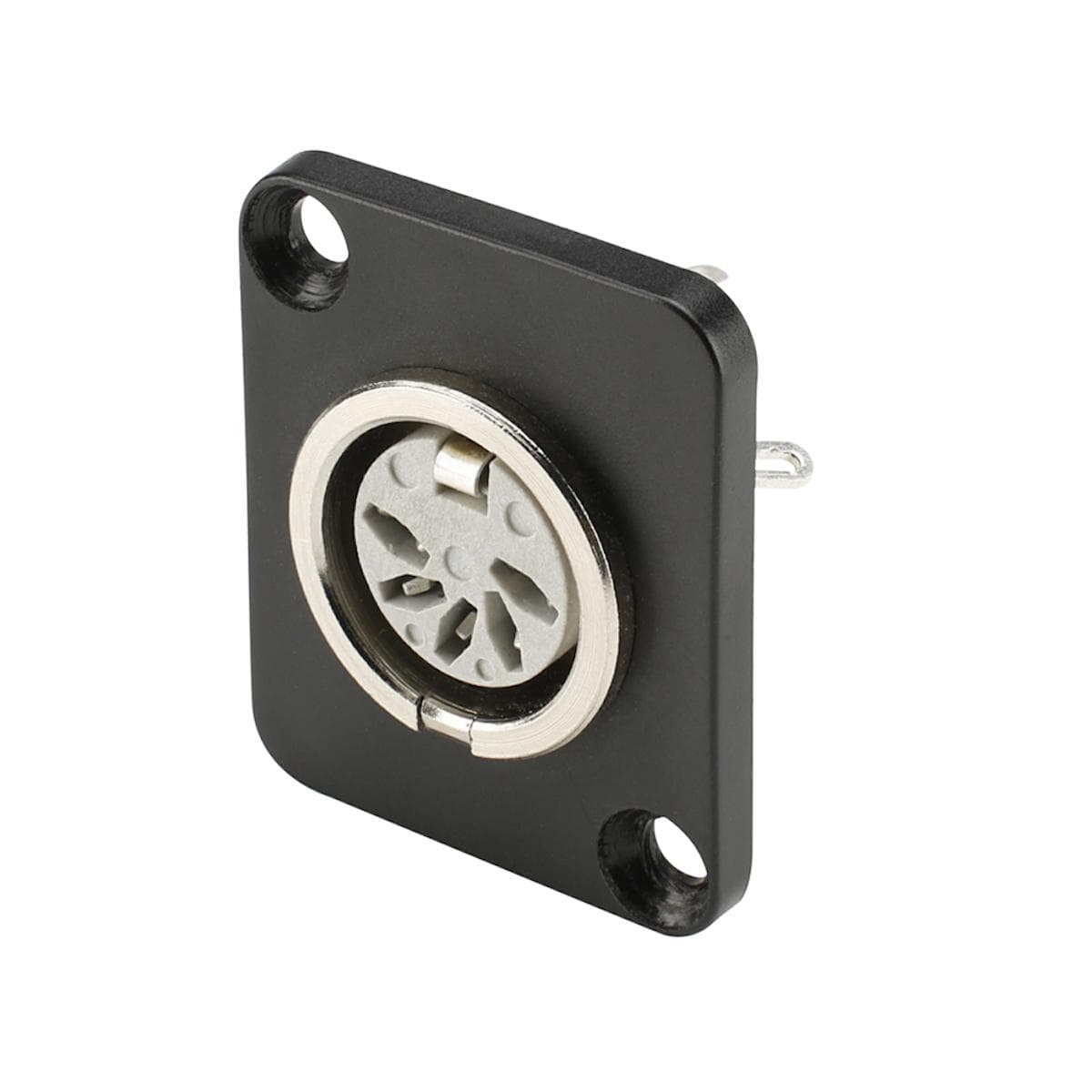 HICON MIDI-installation socket, D-flange desgin, solder version, MIDI-installation socket, 5-pole