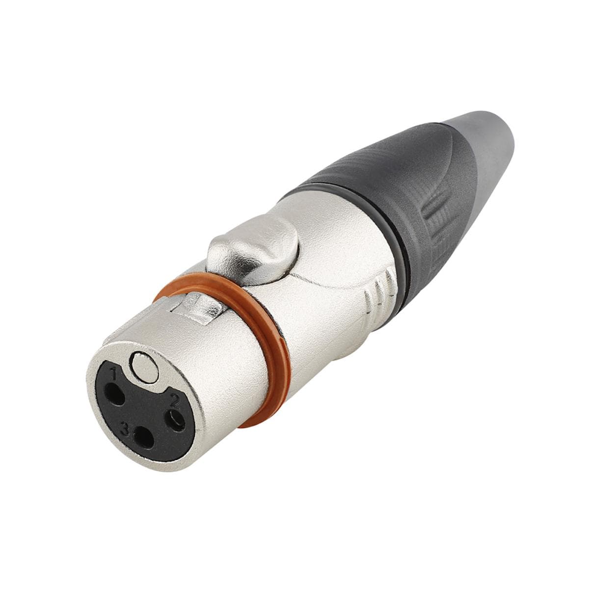HICON XLR, water- and dustproof IP67 while connected, 3-pole, female conn., silver plated contact(s)